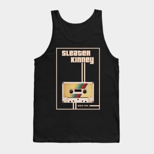 Sleater Kinney Music Retro Cassette Tape Tank Top